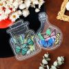 40pcs PET Transparent Bottle Sticker Waterproof Stationary Bookmarks Stickers For Diary Scrapbook Planner Decorative