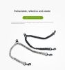 Pet Dog Double Leashes - No Tangle Dog Leash Coupler; Comfortable Shock Absorbing Reflective Bungee Lead for Nighttime Safety; Dual Dog Training Leash