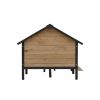 Outdoor Large Wooden Cabin House Style Wooden Dog Kennel with Porch